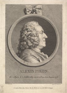 Alexis Pironin muotokuva, 1776. tekijältä Augustin de Saint Aubin