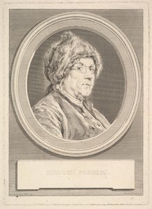 Muotokuva Benjamin Franklinista, 1777. tekijältä Augustin de Saint Aubin