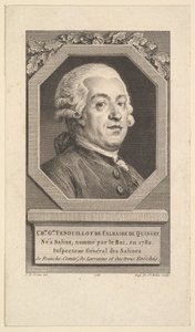 Charles George Fenouillot de Falbaire de Quingeyn muotokuva, 1787. tekijältä Augustin de Saint Aubin