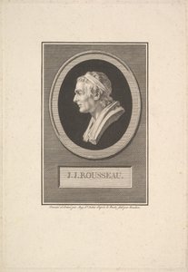 J. J. Rousseaun muotokuva, 1801. tekijältä Augustin de Saint Aubin