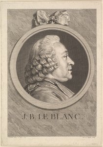 Muotokuva Jean-Baptiste Le Blancista, 1750. tekijältä Augustin de Saint Aubin