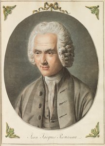 Jean-Jacques Rousseaun muotokuva 1712-1778, noin 1775. tekijältä Augustin de Saint Aubin
