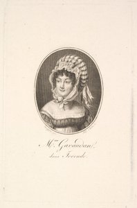 Madame Gavaudanin muotokuva. tekijältä Augustin de Saint Aubin