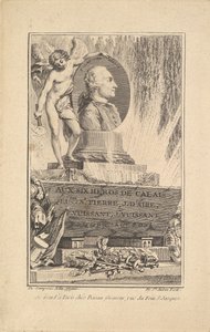 Pierre Laurent de Belloyn muotokuva, n. 1765. tekijältä Augustin de Saint Aubin