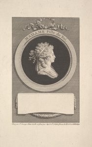 Hänen kuninkaallisen korkeutensa madamen, Angoulêmen herttuattaren, Ludvig XVI:n ja maaliskuun tyttären..., 1791 muotokuva. tekijältä Augustin de Saint Aubin