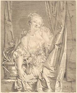 Suudelma lähetetty tekijältä Augustin de Saint Aubin after Jean Baptiste Greuze