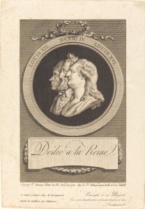 Ludvig XVI, Henri IV ja Ludvig XII tekijältä Augustin de Saint Aubin after Piat Joseph Sauvage