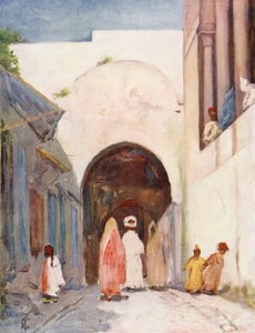 Suuren moskeijan oviaukko, Tunis (värilitro)
