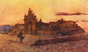 Auringonlasku Toledossa (värilitro)