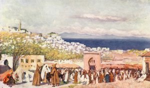 Tangier torilta (värilitografia)