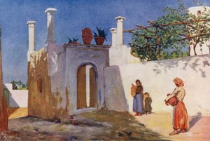 Caprilin kylätie, Capri (värilitro) tekijältä Augustine Fitzgerald