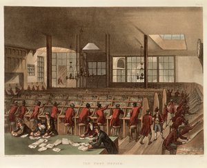 Posti, c1808 tekijältä Augustus Charles Pugin, Thomas Rowlandson