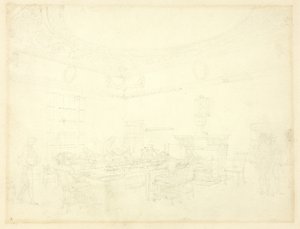 Tutkimus Board of Tradelle, Microcosm of London tekijältä Augustus Charles Pugin