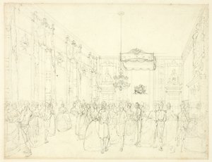 Study for Drawing Room, St. James, Microcosm of London tekijältä Augustus Charles Pugin