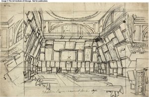 Study for Exhibition Room, Somerset House, Microcosm of London tekijältä Augustus Charles Pugin