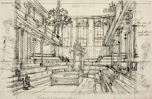 Tutkimus House of Commonsille, Microcosm of London tekijältä Augustus Charles Pugin