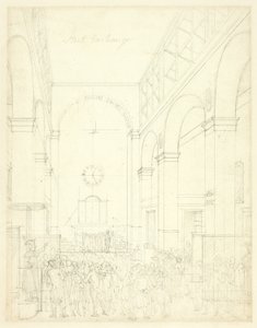 Tutkimus pörssille, Microcosm of London tekijältä Augustus Charles Pugin