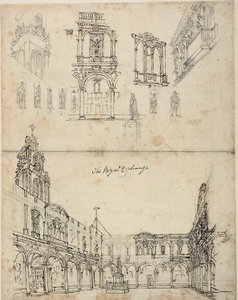 Tutkimus Royal Exchangelle, Microcosm of London tekijältä Augustus Charles Pugin