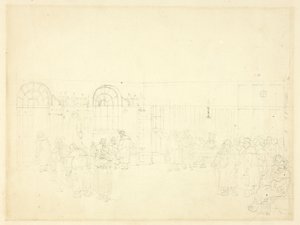 Tutkimus Watch Houselle, St. Mary Le Bone, Microcosm of London tekijältä Augustus Charles Pugin