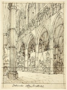 Tutkimus Westminster Abbeysta, Lontoon Microcosmilta tekijältä Augustus Charles Pugin