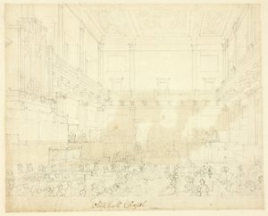 Tutkimus Whitehall Chapelille, Microcosm of London tekijältä Augustus Charles Pugin