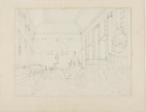 Tutkimus Great Halliin, Bank of England tekijältä Augustus Charles Pugin