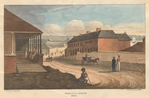 Näkymä Sydneyn hotellista Earle, Augustus. Näkymät Australiassa. Sydney- Earlen litografia, 1826