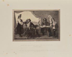 Primera entrevista de Pere el Gran amb Caterina Pere el Gran veu Katherine per al..., 1858. finlandès tekijältä Augustus Leopold Egg