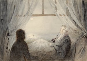 Muotokuva Harriet Martineausta sohvalla, 1844 (wc paperilla)
