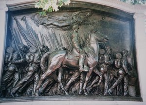 Robert Gould Shaw (1837-63) muistomerkki afrikkalais-amerikkalaiselle 54. Massachusettsin rykmentille