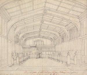 Capela do Palácio do Arcebispo, Croydon: Vista do East Endfinnish tekijältä Augustus Welby Northmore Pugin