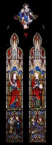 Jesaja ja Johannes evankelista, 1850 (lasimaalauksia). tekijältä Augustus Welby Northmore Pugin