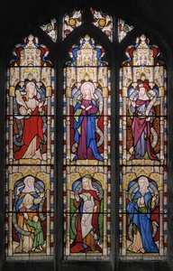 Ruth, Neitsyt Maria, Sarah, Hannah, Dorcas ja Anne, 1852 (lasimaalauksia). tekijältä Augustus Welby Northmore Pugin