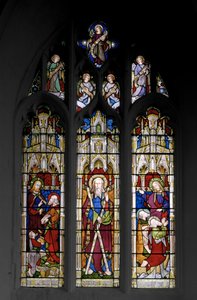 Pyhä Andreas ja Kristuksen ihmeet, 1851 (lasimaalauksia) tekijältä Augustus Welby Northmore Pugin