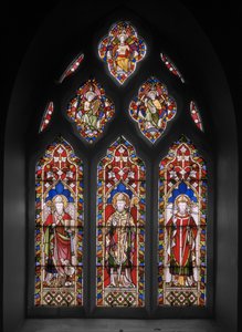 Pyhä Osmund ja Pyhä Tuomas, 1848 (lasimaalauksia) tekijältä Augustus Welby Northmore Pugin