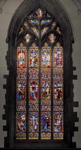 Tyypit ja antityypit, 1850 (lasimaalauksia) tekijältä Augustus Welby Northmore Pugin