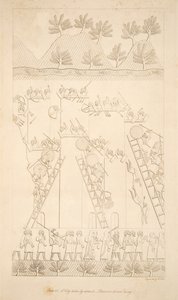 Hyökkäyksen vallattu kaupunki - Vangit ajettiin pois Niniven monumenteista, pubista. 1849 tekijältä Austen Henry Layard