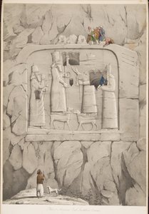 Assyrialainen kallioveistos (baivialainen), Monuments of Niniven pubista. 1849 (kaiverrus) tekijältä Austen Henry Layard