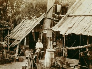 Australian kaivosmies, noin 1880-luku (seepiakuva)