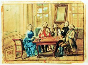 Itävallan keisarinna Maria Teresa pelasi korttia marsalkka Karoly Batthyanyn (1698-1772), Nadaskin ja marsalkka Leopold Josephin, kreivi von Daunin (1705-66), 1751 kanssa. tekijältä Austrian School