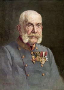 Franz Joseph I, Itävallan keisari (värilitografia) tekijältä Austrian School