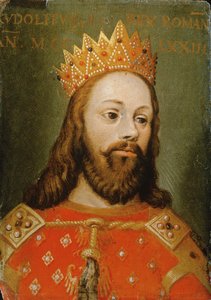 Rudolf I (1218-91) kruunaamaton Pyhän Rooman keisari, Habsburgien dynastian perustaja (paneeli)