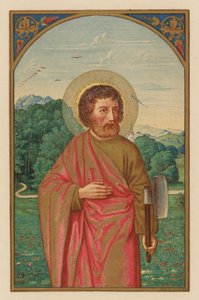 S Mathias, apostoli (chromolitho) tekijältä Austrian School