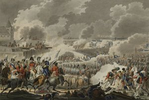 The Battle of Waterloon, 18. kesäkuuta 1815, julkaisija Artaria and Co, n. 1820 (värillinen etsaus) tekijältä Austrian School