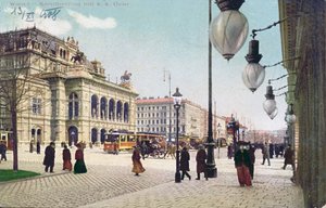 Kaerntnerring ja keisarillinen ja kuninkaallinen ooppera Wienissä, 1908 tekijältä Austrian School