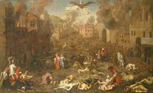 Ofenin myrsky 6. syyskuuta 1686 (öljy paneelissa) tekijältä Austrian School