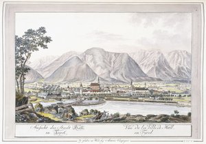 Näkymä Hall in Tirolissa, 1779-1792 tekijältä Austrian School