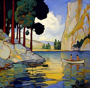 Rauhallinen vuoristojärvi