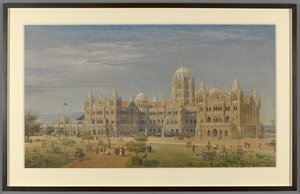 Suuri Intian niemimaan rautatieasema ja hallintotoimistot, Bombay, myöhemmin nimeltään Victoria Railway Terminus tekijältä Axel Haig