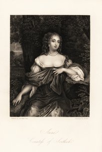 Muotokuva Anne Carnegiesta, Southeskin kreivitär, James Carnegien vaimo, entinen lady Anne Hamilton, joka oli pahamaineinen suhteestaan Yorkin herttuan kanssa, c. tekijältä B. Holl